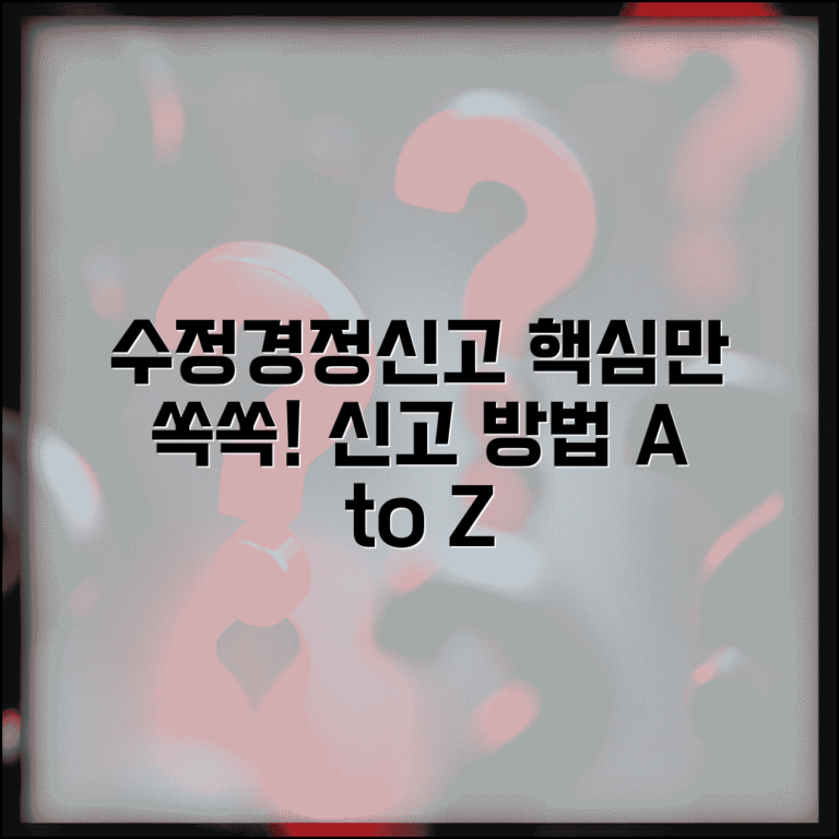 수정신고 경정신고 차이 비교와 신고 방법