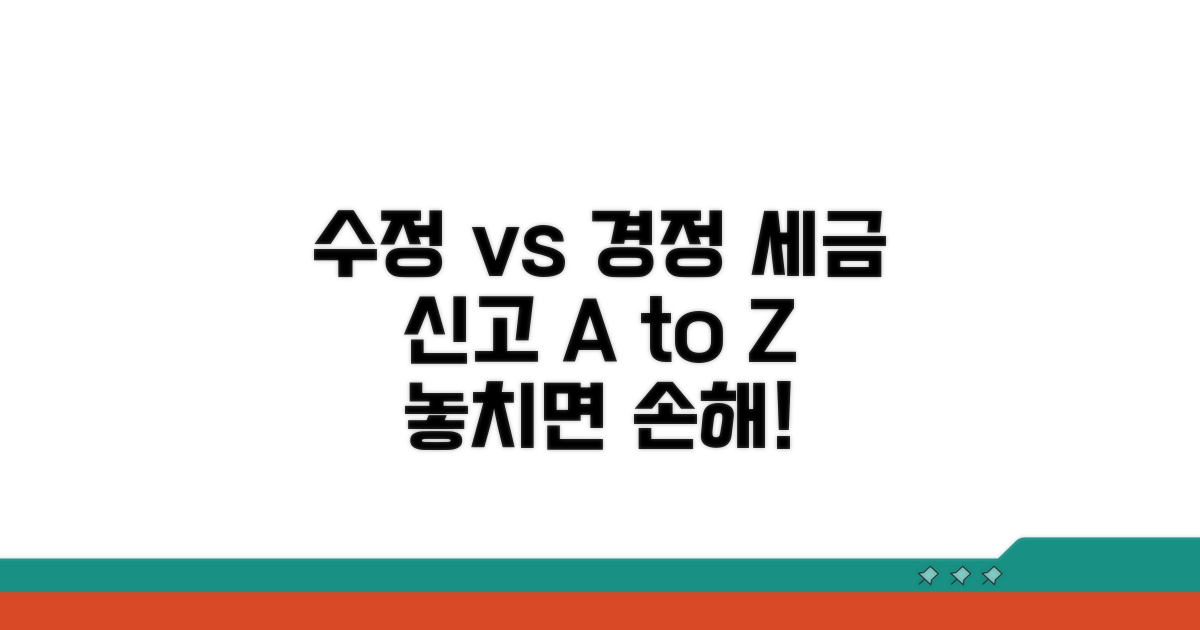 수정신고 vs 경정신고 핵심 비교