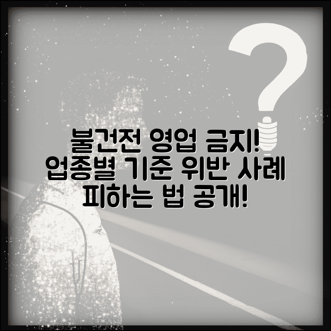 불건전 영업 행위 금지 규정 업종별 기준과 위반 사례