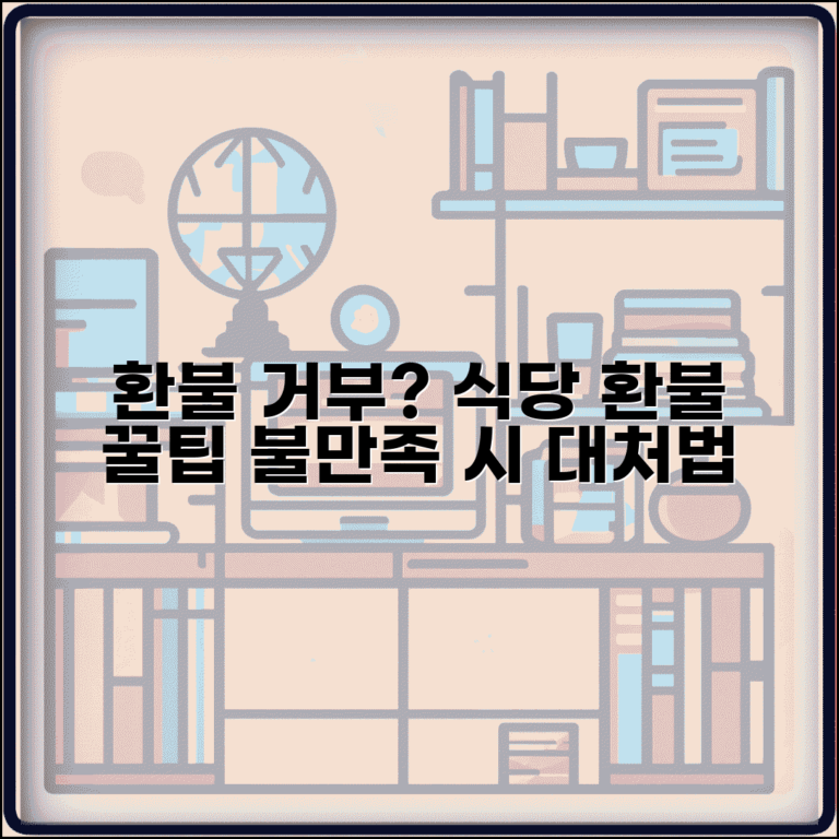 환불거부 식당 대처법과 서비스 불만족 환불 요령