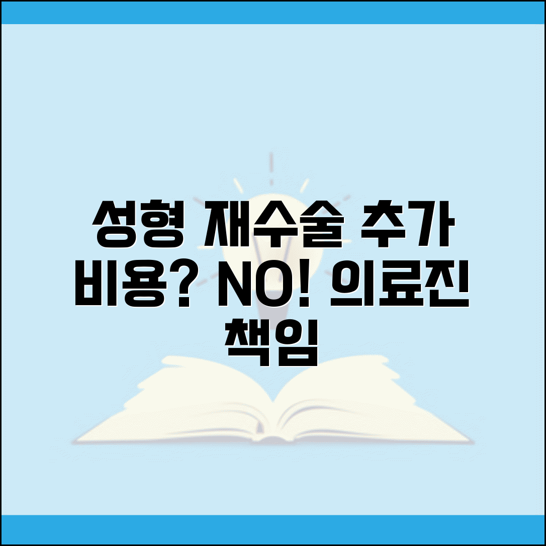 성형외과 재수술 추가비용 요구 거부권과 의료진 책임