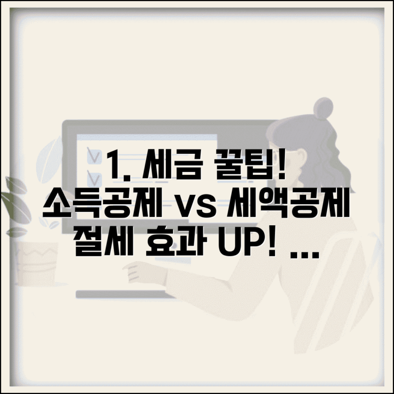소득공제 세액공제 차이 절세 효과와 적용 우선순위
