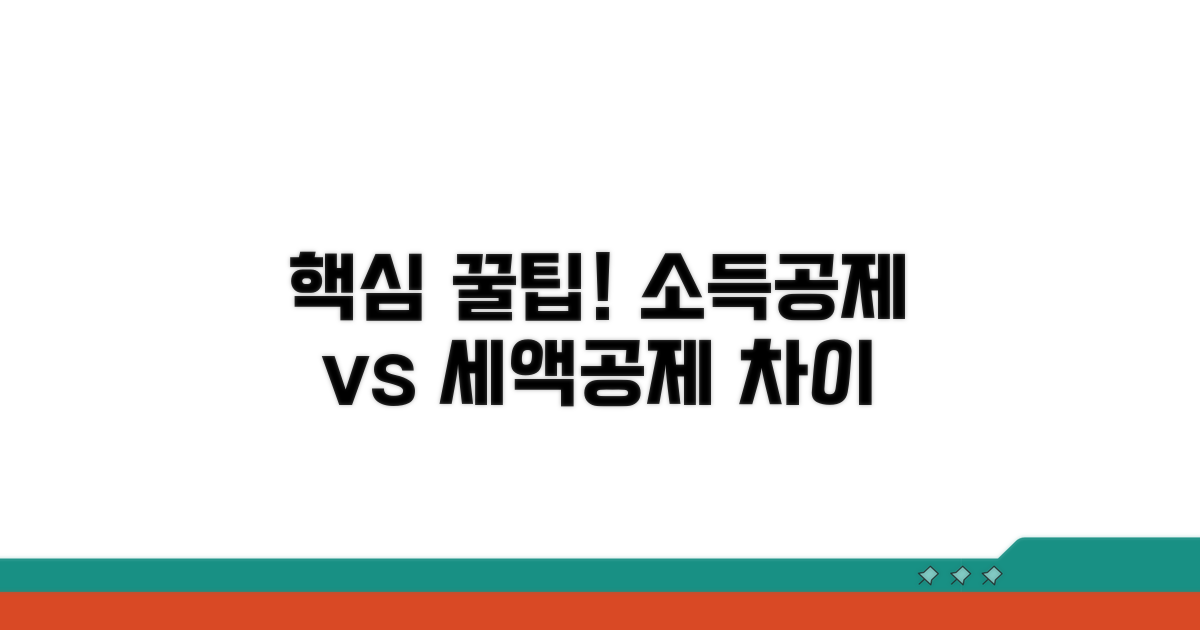 소득공제 세액공제 핵심 차이