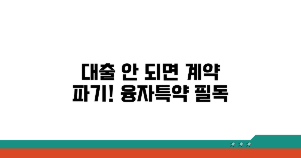 융자특약: 대출 불승인 계약 해제
