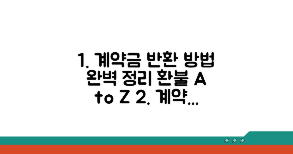 계약금은 어떻게 돌려받나요?