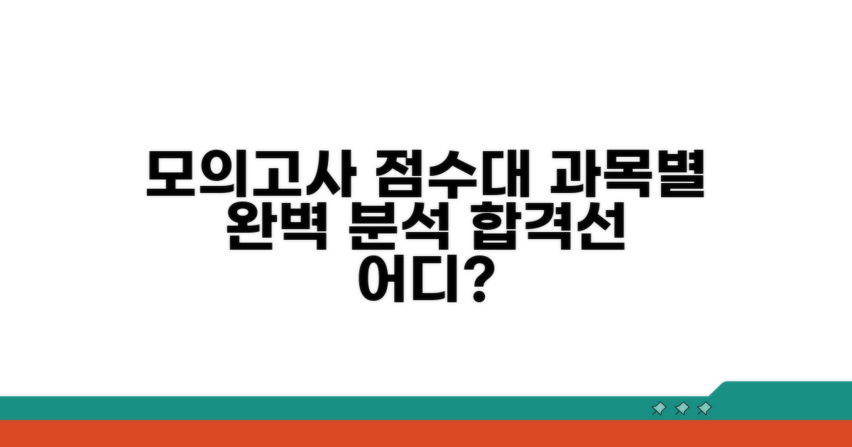 모의고사 과목별 점수 구간