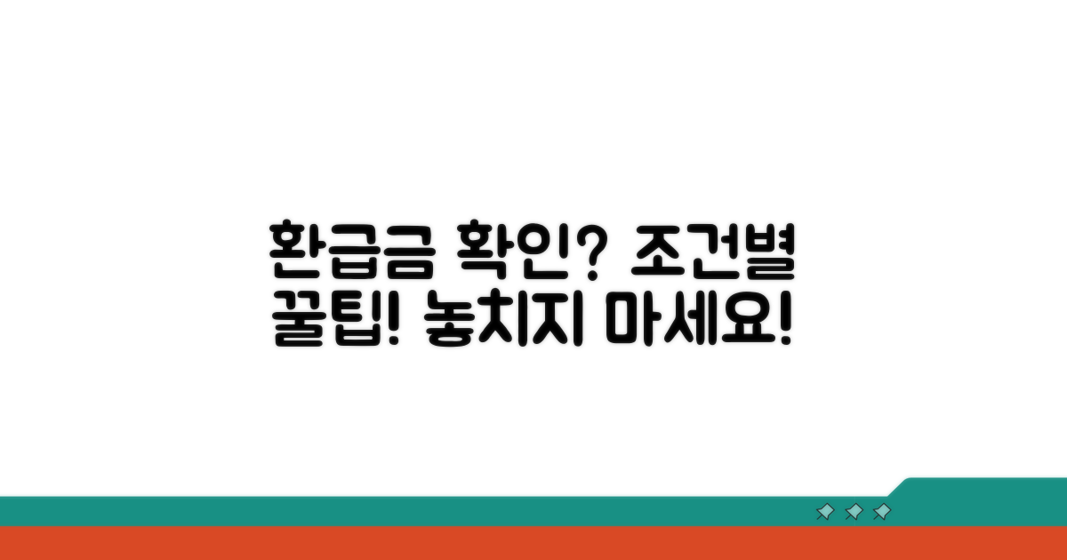 환급 금액, 조건별 확인 방법