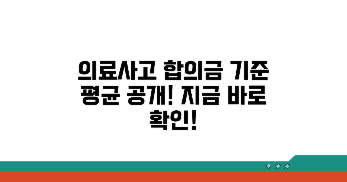 의료사고 합의금 기준과 평균
