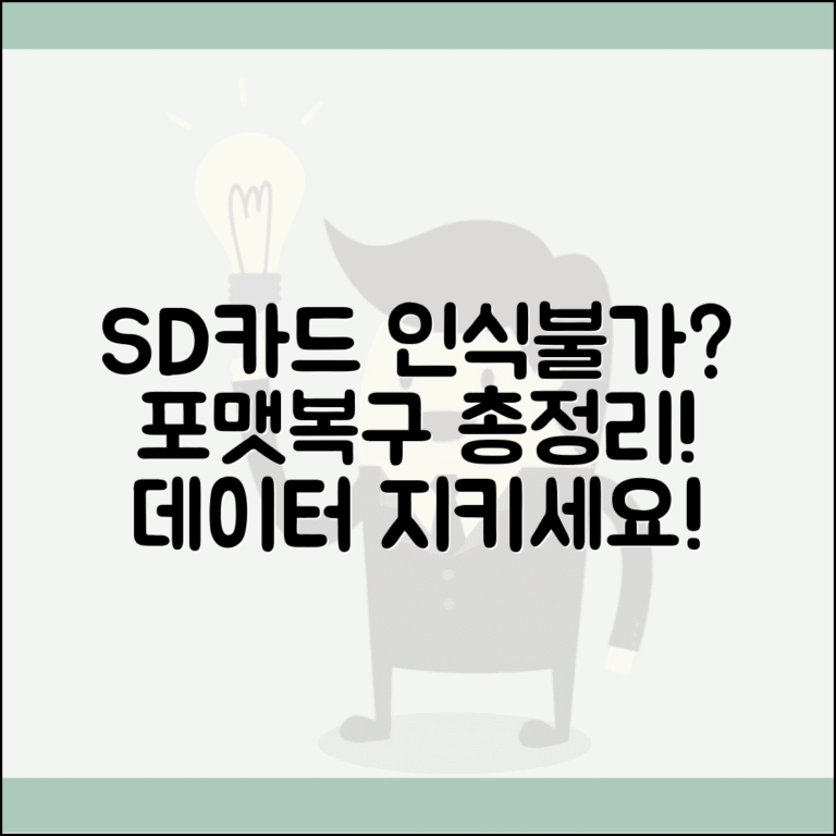 SD카드 인식 안됨 해결 | SD카드 포맷 안됨, 복구 방법 및 주의사항 총정리