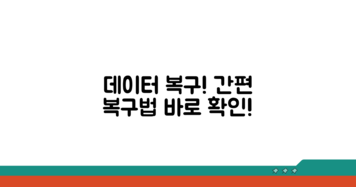 데이터 복구 방법과 절차