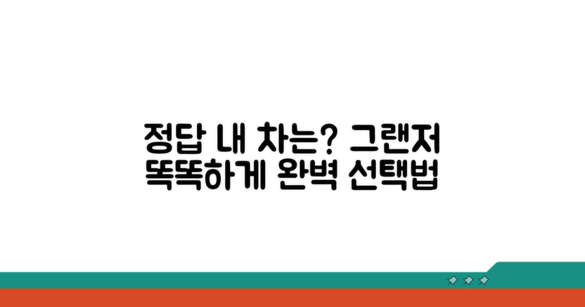 내게 맞는 그랜저, 똑똑하게 선택하기