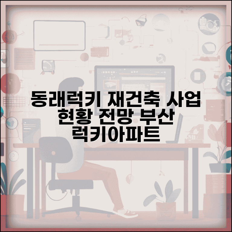 동래럭키아파트 재건축 계획 | 부산 럭키아파트 사업 진행 현황 및 향후 전망