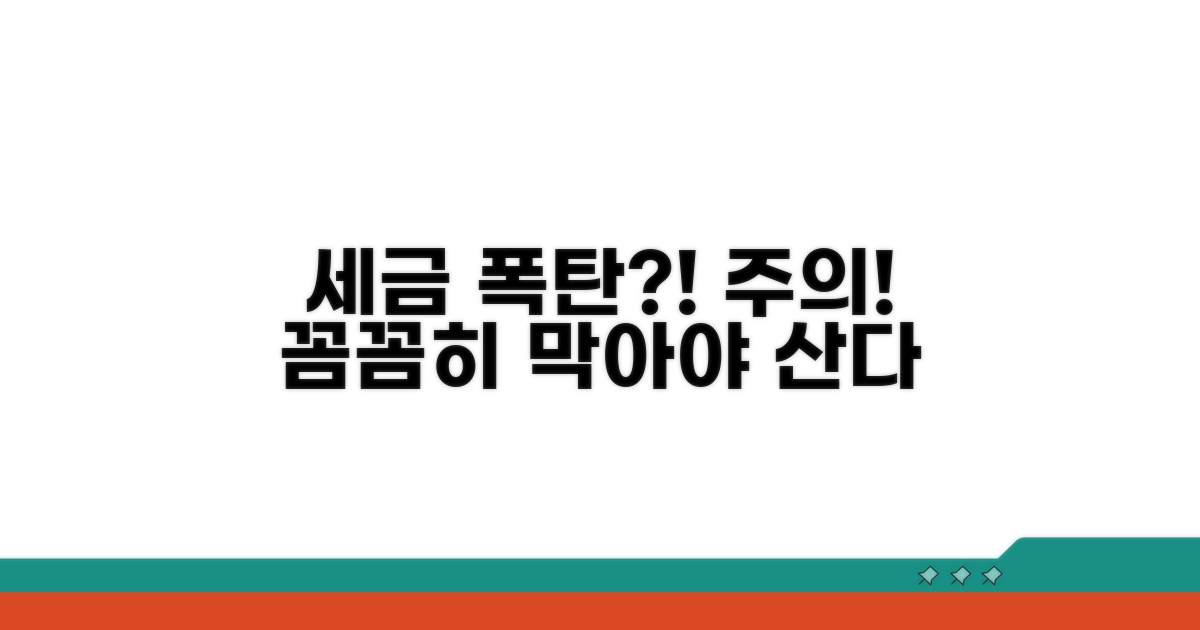 주의사항 꼼꼼히, 세금 폭탄 방지