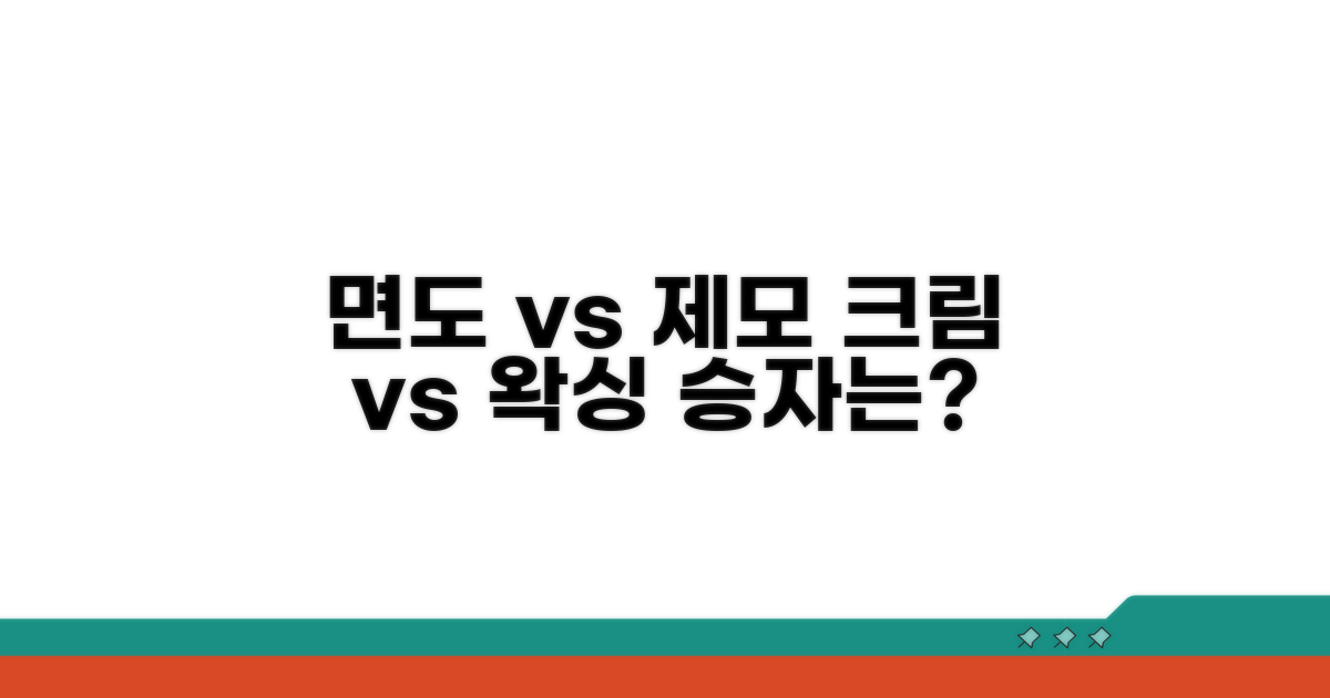 면도 vs 제모 크림 vs 왁싱 비교