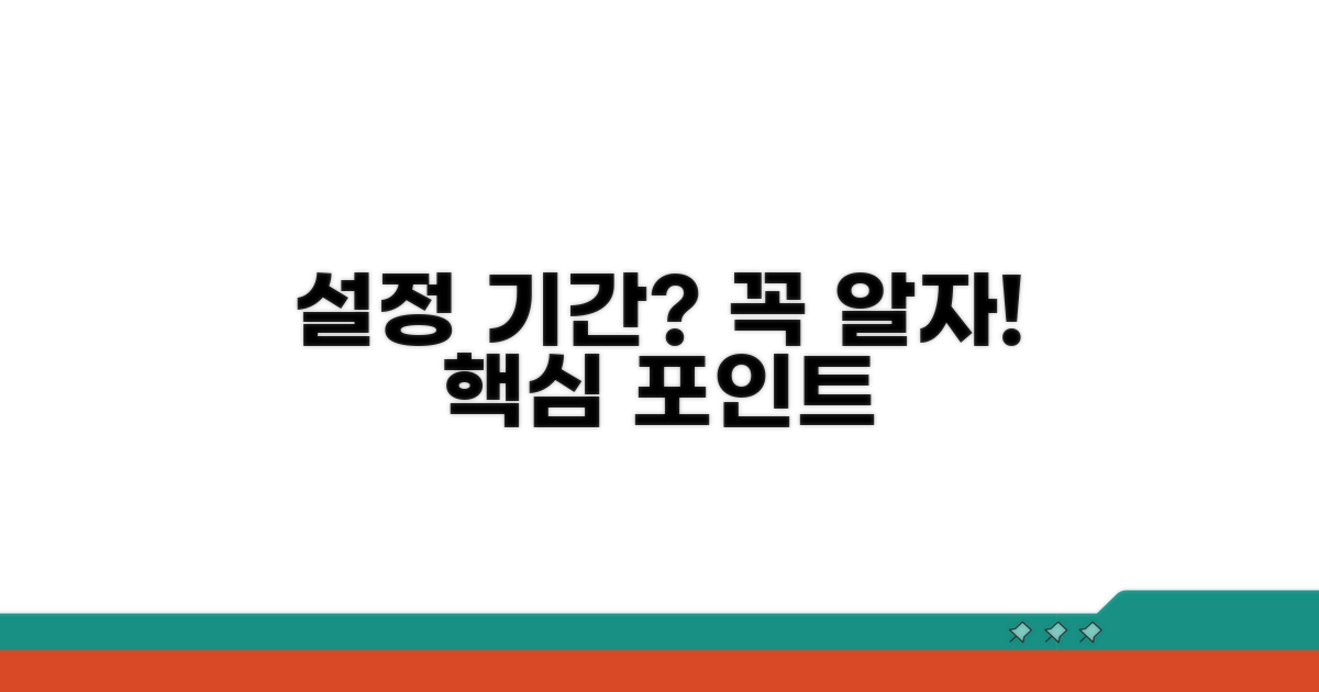 설정 기간 결정 시 꼭 알아둘 것