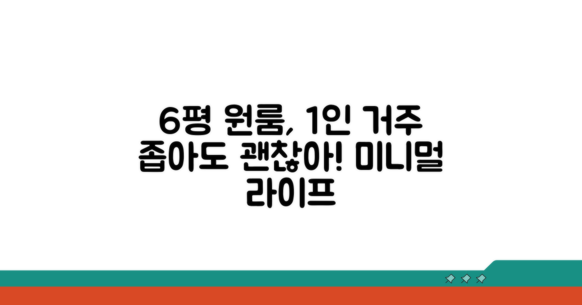 6평 원룸 1인 거주 최소 면적