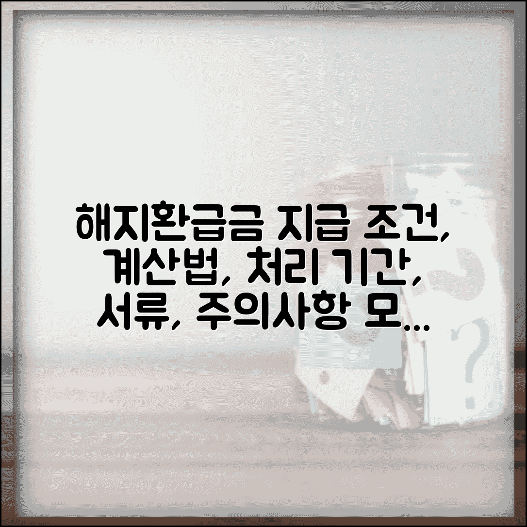 해지환급금 지급 절차와 기준 | 지급 조건, 계산 방법, 처리 기간, 필요 서류, 주의사항 총정리