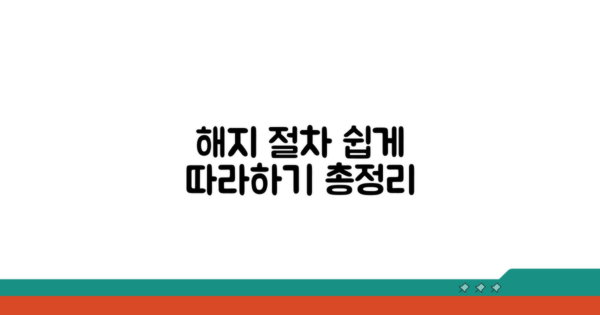 해지 절차, 이렇게 따라하세요