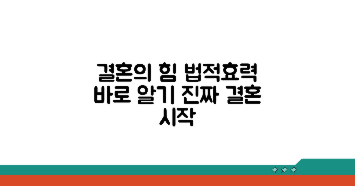 결혼의 법적 효력, 제대로 알기