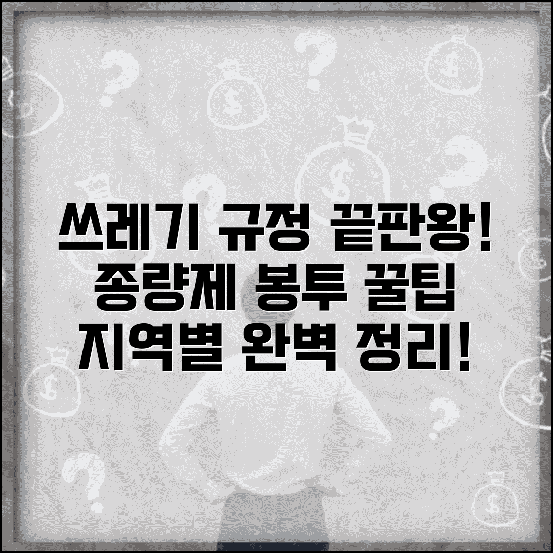 쓰레기배출 지역별 규정 총정리 | 올바른 종량제 봉투 사용법 및 배출 팁