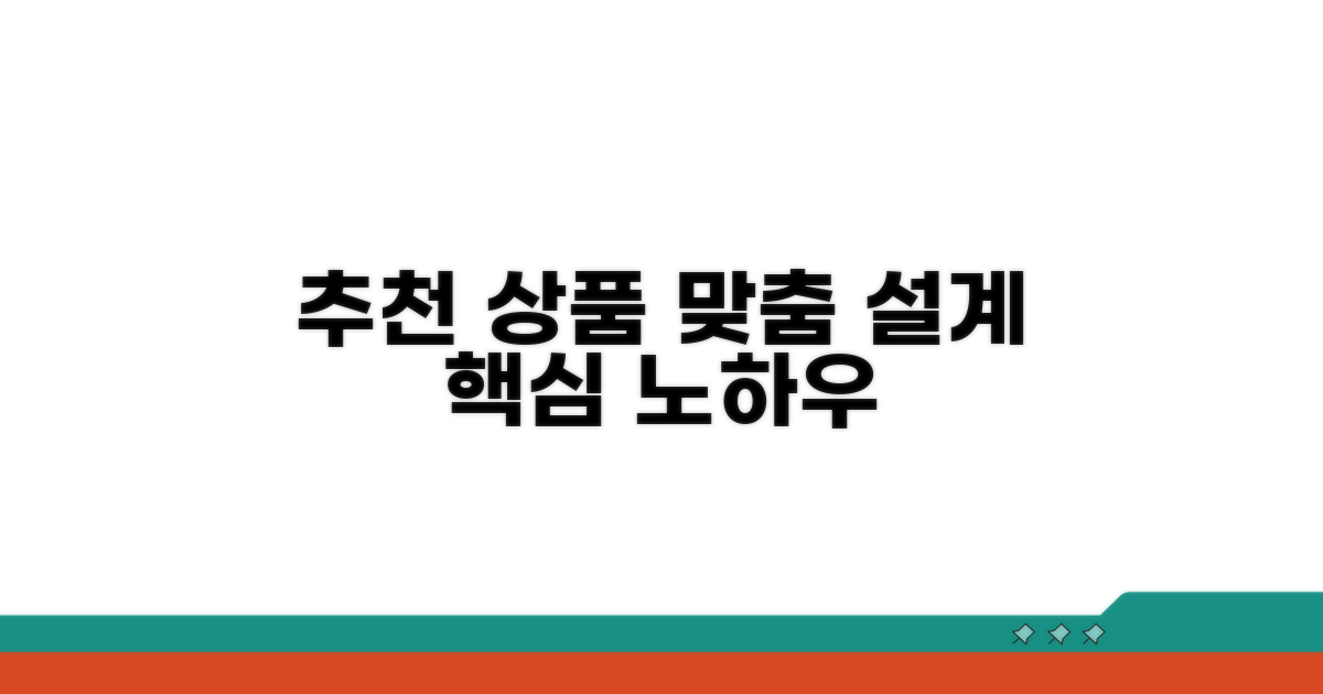 추천 상품별 맞춤 설계 방법