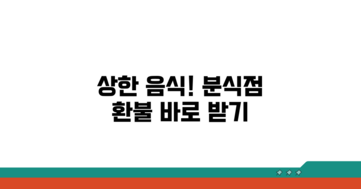 분식점 상한 음식 판매 환불 방법