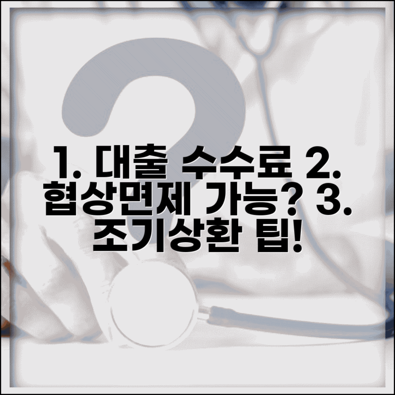 대출 조기상환 수수료 협상 가능한가요 | 조기상환수수료 | 수수료협상 | 면제
