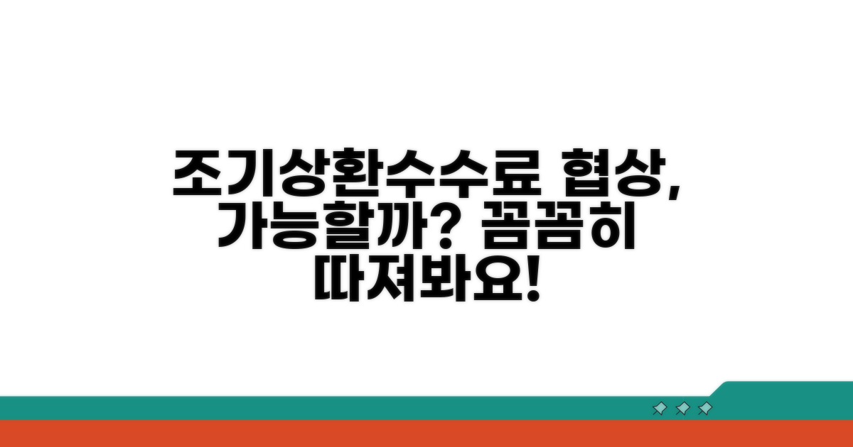 조기상환수수료, 협상 가능할까?