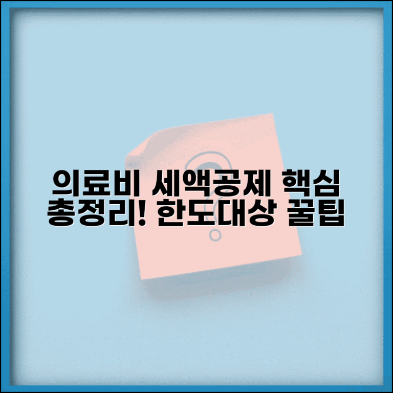 연말정상 의료비 세액공제 한도 계산 방법 | 의료비 공제 대상 항목