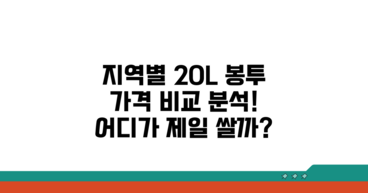 20리터 종량제봉투 지역별 가격 비교