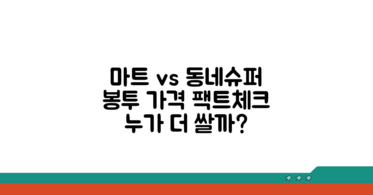 대형마트 vs 동네슈퍼 봉투 가격 분석