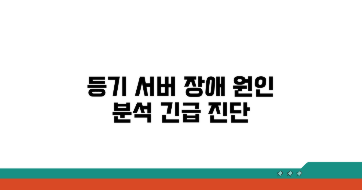 인터넷등기 서버 장애 원인 분석