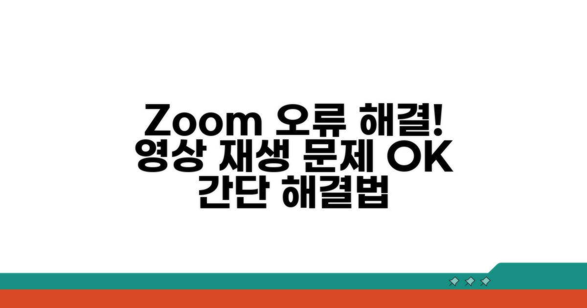 Zoom 영상 재생 오류 해결 절차