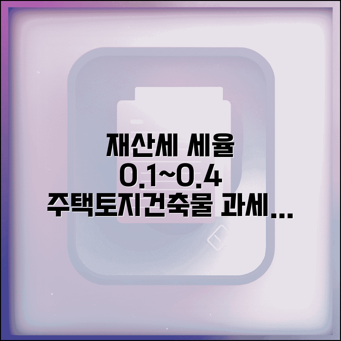 재산세 세율 0.1~0.4% 과세표준 | 재산세 세율 주택 토지 건축물