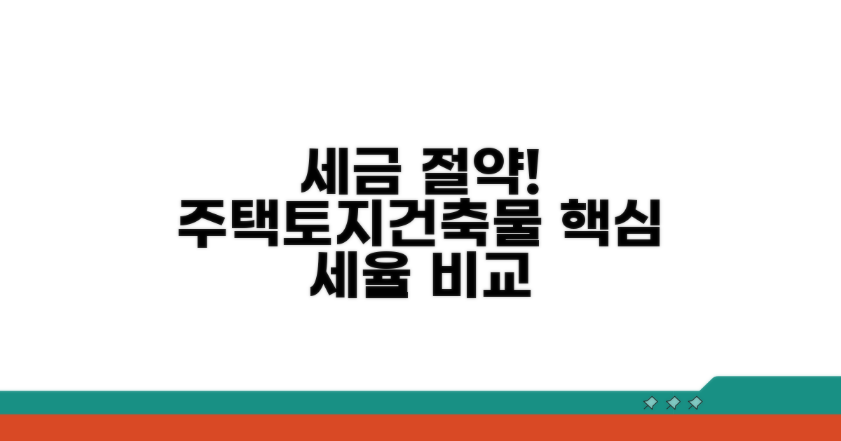 주택·토지·건축물 세율 비교