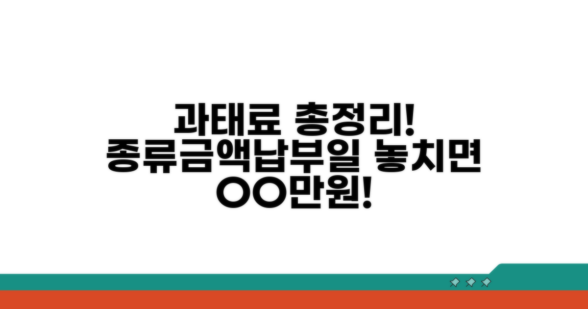 과태료 종류와 금액, 언제 내야 할까?