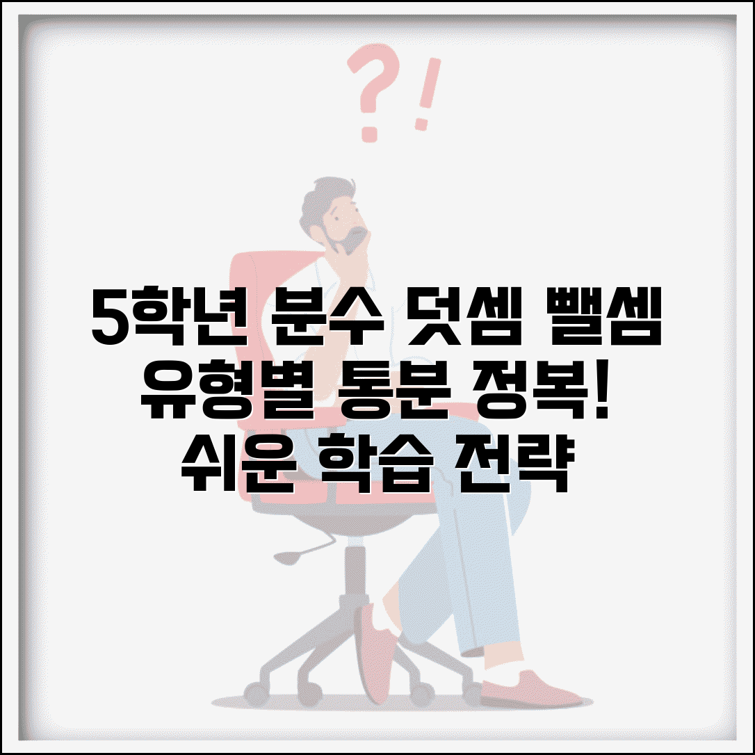 5학년 분수의 덧셈과 뺄셈 문제 유형별 분석 | 통분 전략 | 효과적 학습법