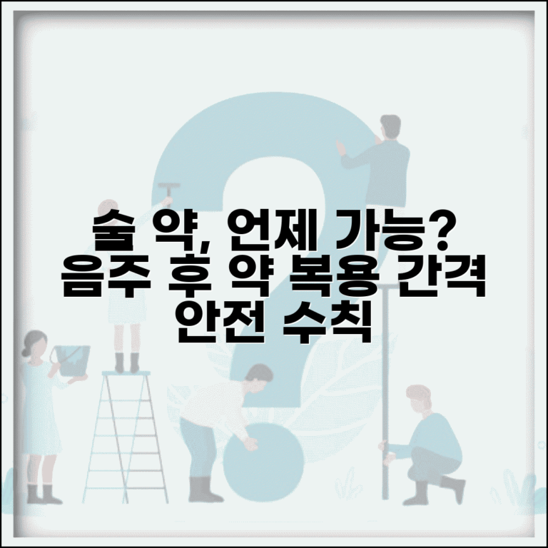 술 먹고 약 먹는 시간 간격 | 음주 후 약 복용 가능 시간