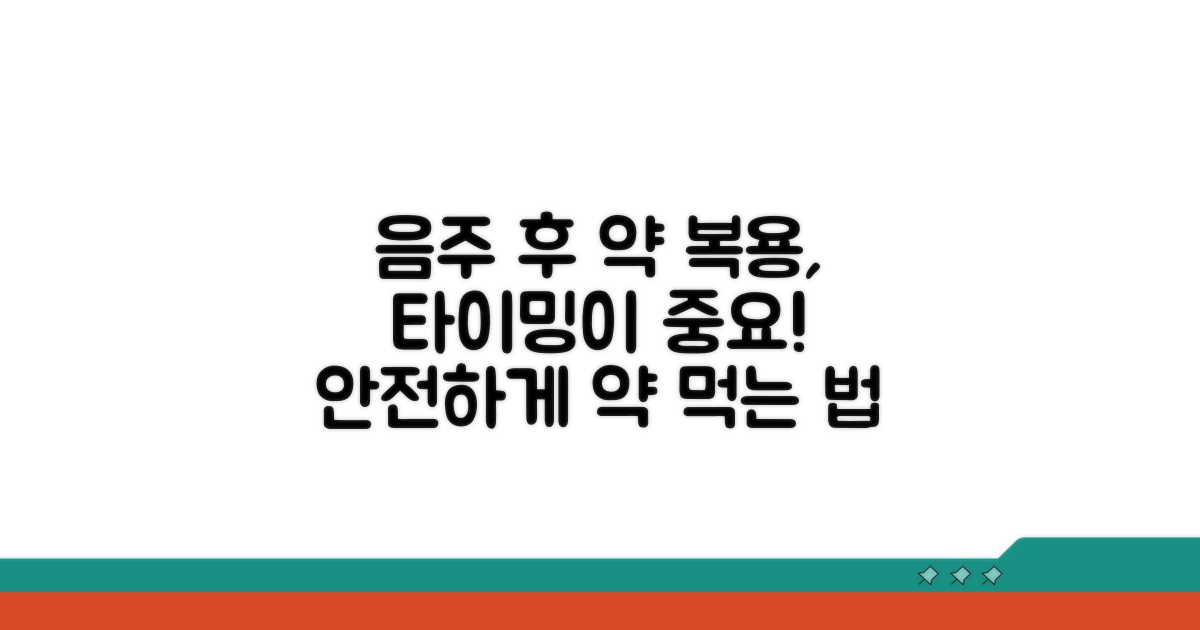 음주 후 약, 언제 먹어야 안전할까?