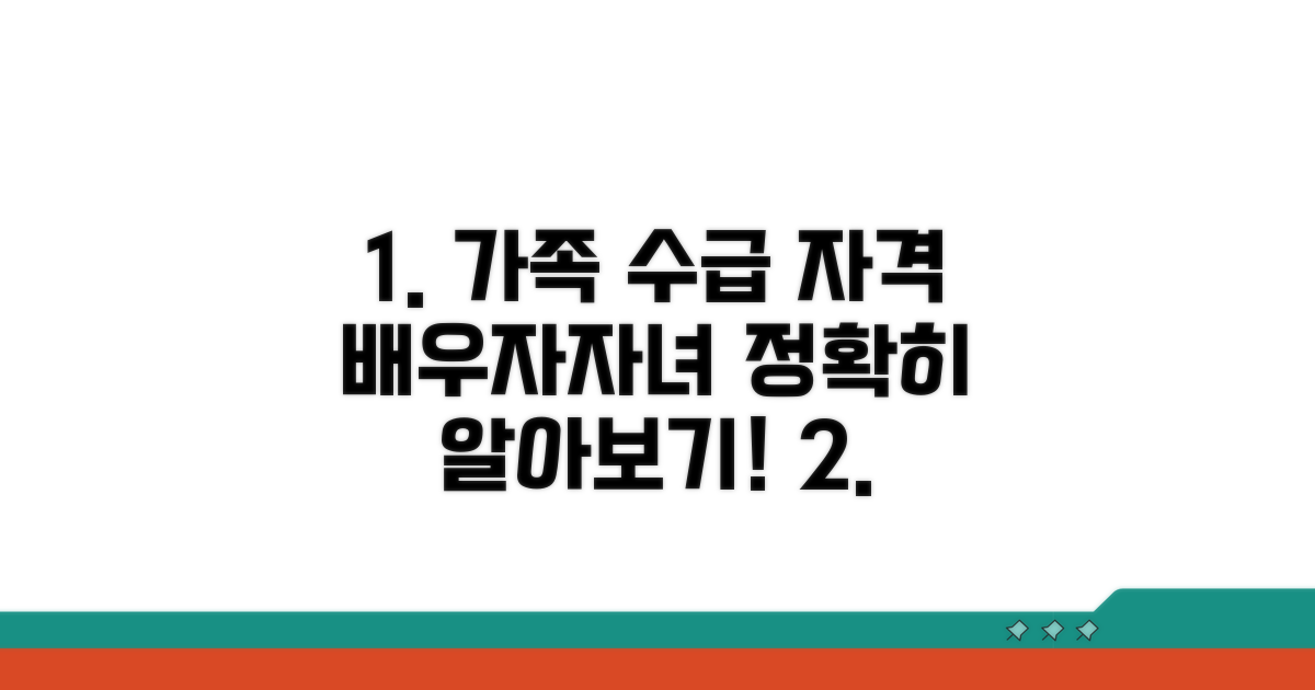 배우자, 자녀 수급 자격 상세 안내