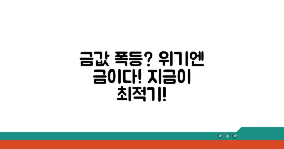 경제 위기 속 금 투자 최적기