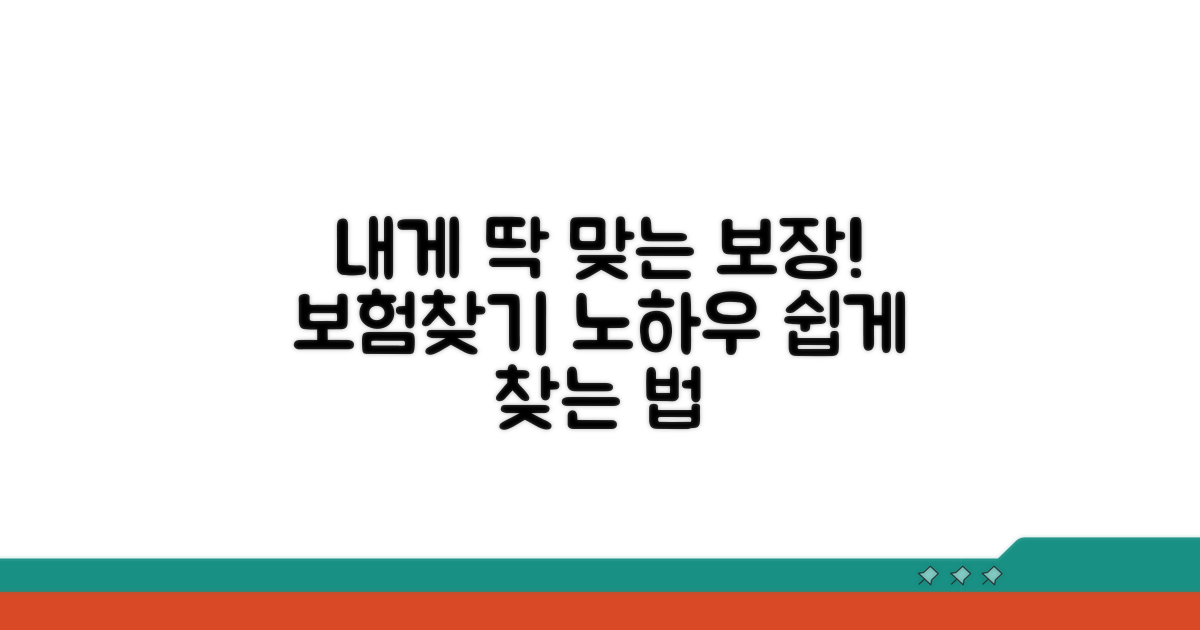 나에게 맞는 보장 찾는 방법