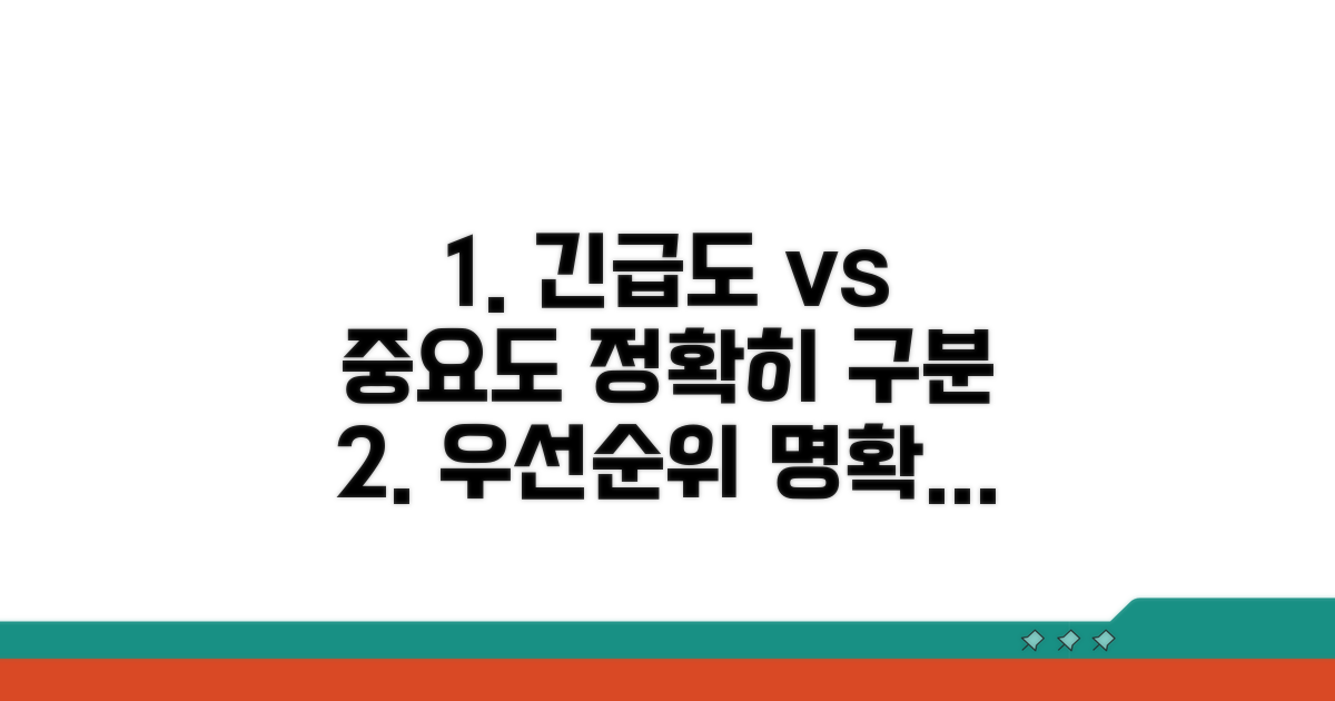 중요도 긴급도 분류 명확히 하기