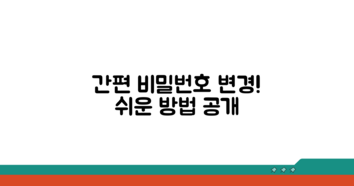 비밀번호 변경, 간단하게 하세요