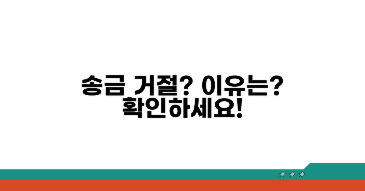 송금 거절, 어떤 이유가 있을까?