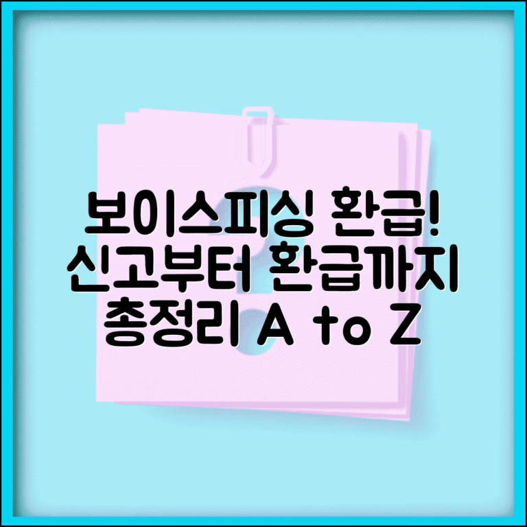 보이스피싱 피해 환급 절차 | 신고 방법, 신고 후 환급 가능할까? 총정리