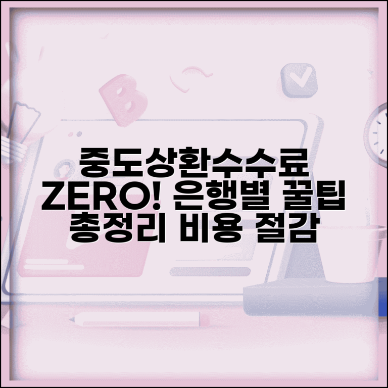 중도상환수수료 면제 받는 법 | 은행별 정책 비교 및 비용 절감 전략 완벽 정리