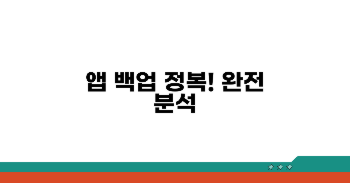 앱별 백업 방식 완전 분석