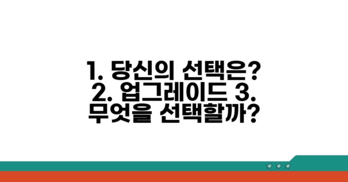 업그레이드, 당신의 선택은?