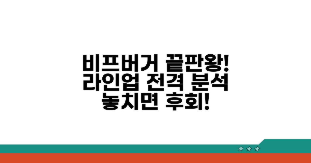 비프 버거 라인업 총정리
